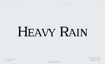 Heavy Rain Font