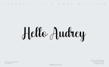 Hello Audrey Font