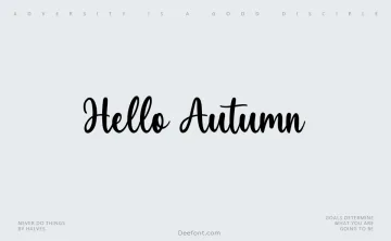 Hello Autumn Font