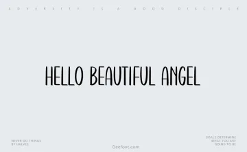 Hello Beautiful Angel Font
