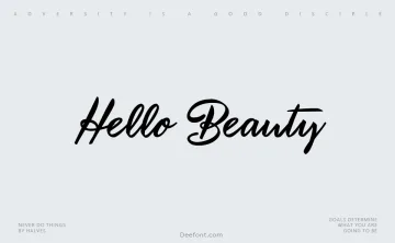 Hello Beauty Font