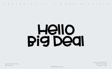 Hello Big Deal Font