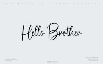 Hello Brother Font