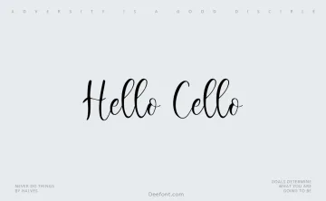 Hello Cello Font