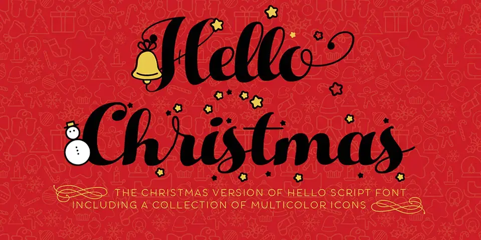 Hello Christmas Icons Font