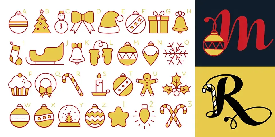 Hello Christmas Icons Font