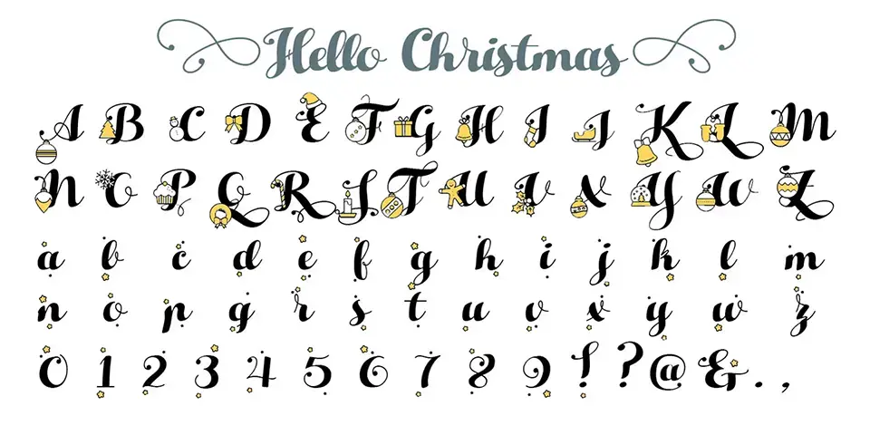 Hello Christmas Icons Font