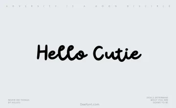 Hello Cutie Font