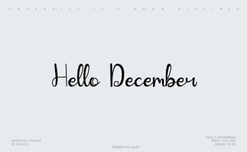 Hello December Font