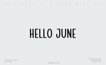Hello June Font
