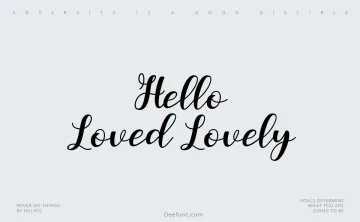Hello Loved Lovely Font