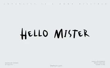 Hello Mister Font