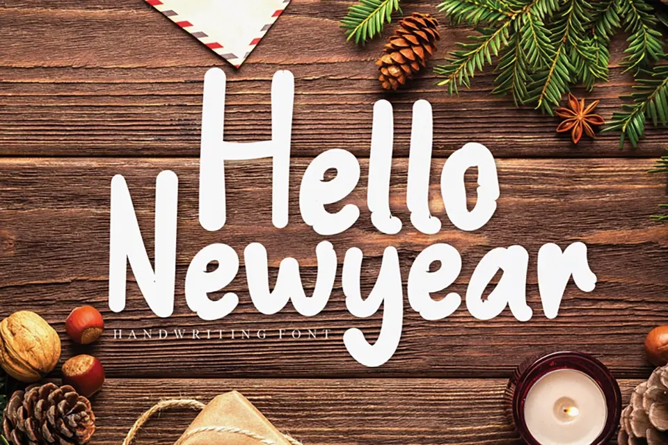 Hello New Year Font