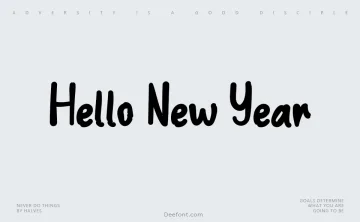 Hello New Year Font