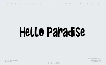 Hello Paradise Font