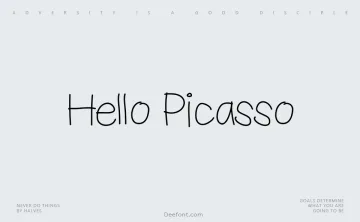 Hello Picasso Font