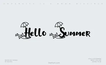 Hello Summer Display Font