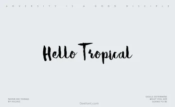 Hello Tropical Font