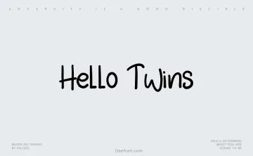 Hello Twins Font