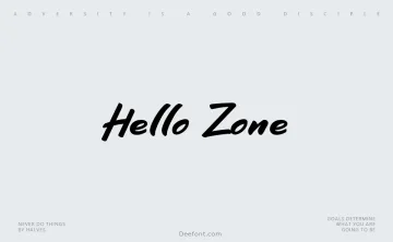 Hello Zone Font