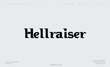 Hellraiser 3 Font