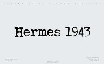 Hermes 1943 Font