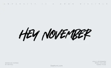 Hey November Font
