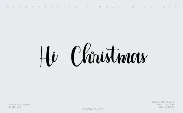 Hi Christmas Font