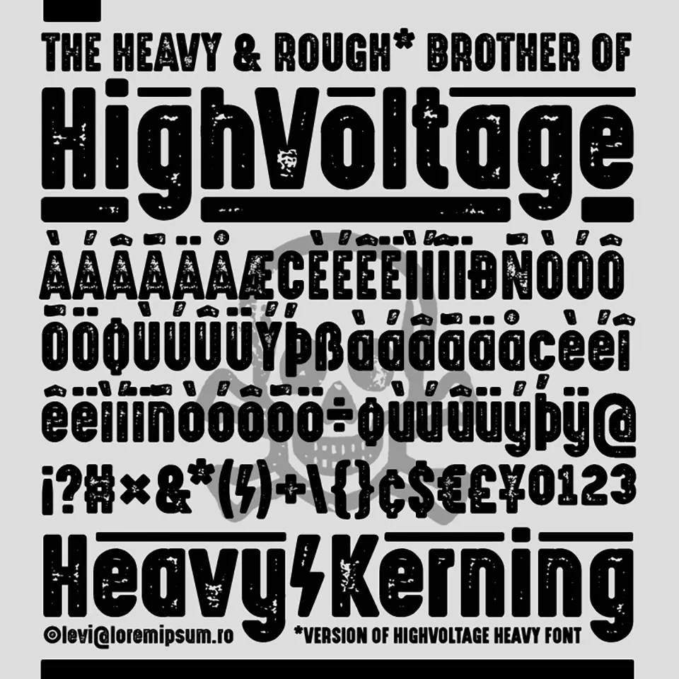 High Voltage Heavy Rough Font