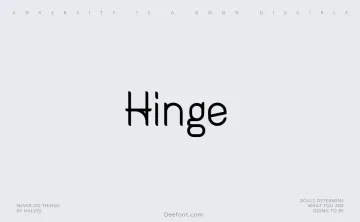 Hinge Font