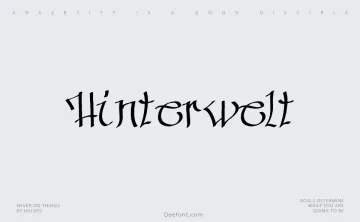 Hinterwelt Font