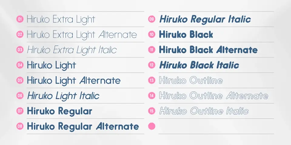 Hiruko Font