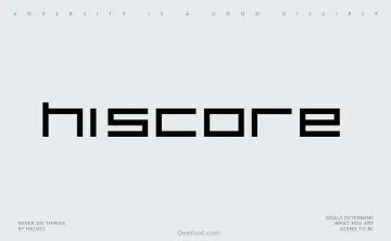 Hiscore Font