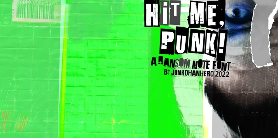 Hit me, punk! Font
