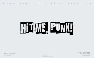 Hit me, punk! Font