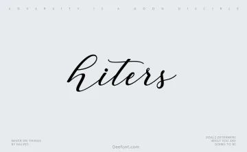 Hiters Script Font