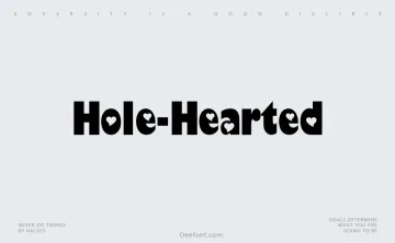 Hole-Hearted Font
