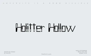 Holitter Hollow Font