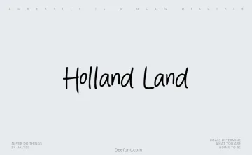 Holland Land Font