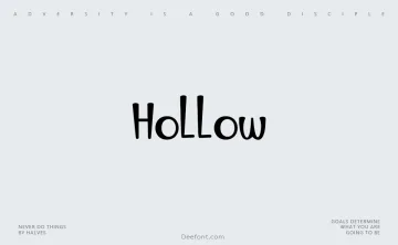 Hollow Font