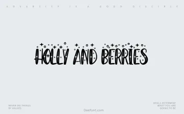Holly And Berries Font