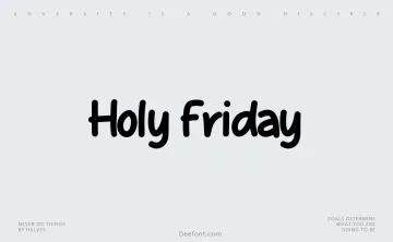 Holy Friday Font