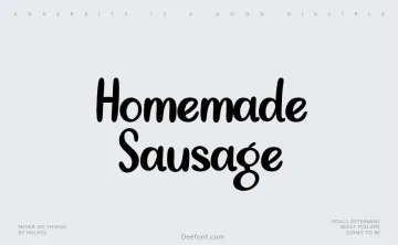 Homemade Sausage Font
