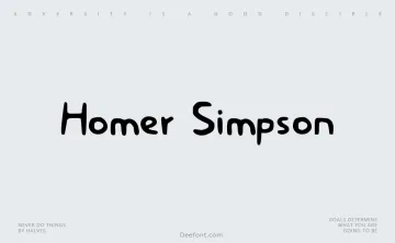 Homer Simpson Font