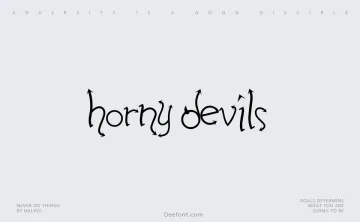 Horny Devils Font