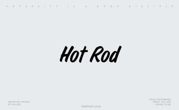 Hot Rod Typeface