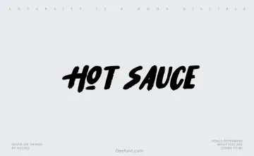 Hot Sauce Font