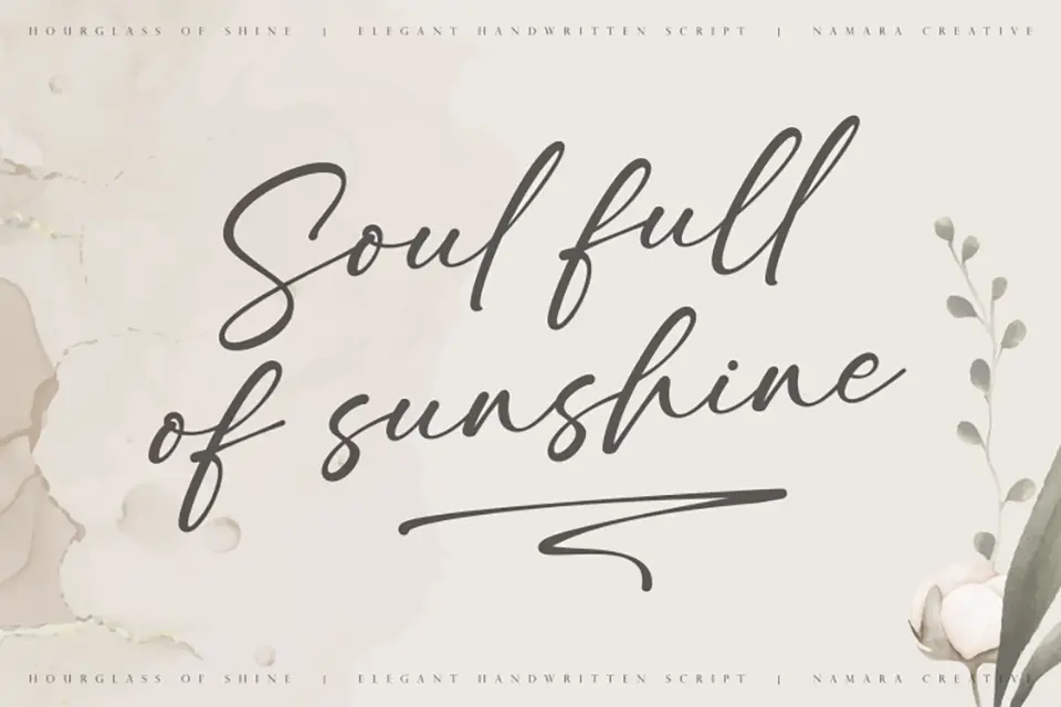 Hourglass Of Shine Font