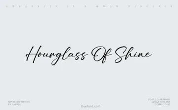 Hourglass Of Shine Font