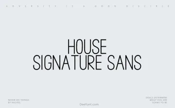House Signature Sans Font